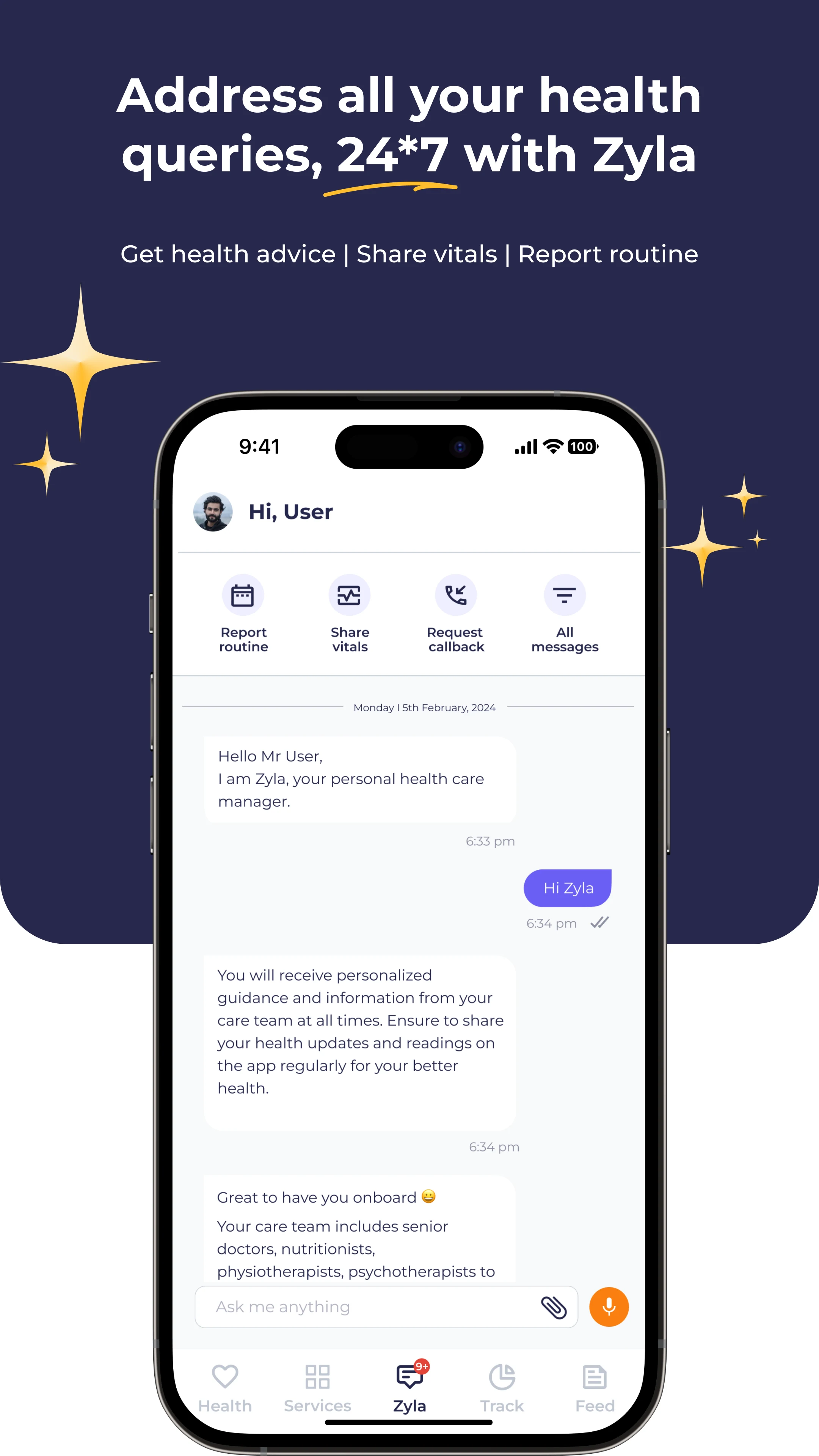 Zyla: Your 24x7 health expert screenshot